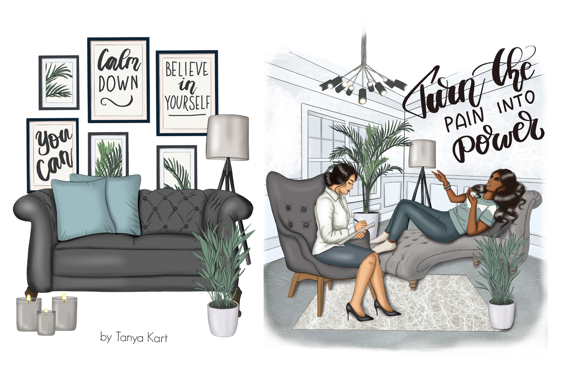 Download Иллюстрация "Mental Self Care Clipart &amp; Pattern - Illustration" / Mental Self Care Clipart &amp; Pattern - Illustration - Иллюстрация на тему графика mindfulness clipart,planner illustration,yoga clipart,motivation design,psychological	therapy,mental self care,digital paper pack,afro girl,planner papers,surface patterns,design papers,digit