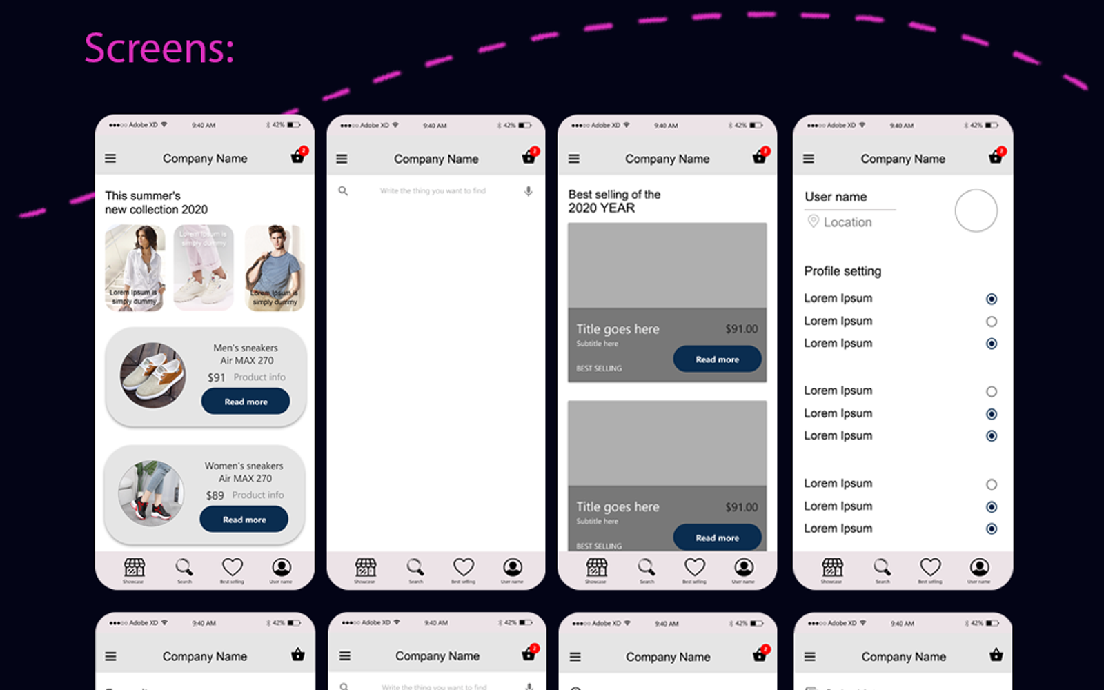 Download Мокап для продукта "Design of an online store's mobile app product mockup" / Design of an online store's mobile app product mockup - Мокап для продукта на тему графика design,of,an,online,store&amp;#039;s,mobile,app,template,adobe,adobexd,xd