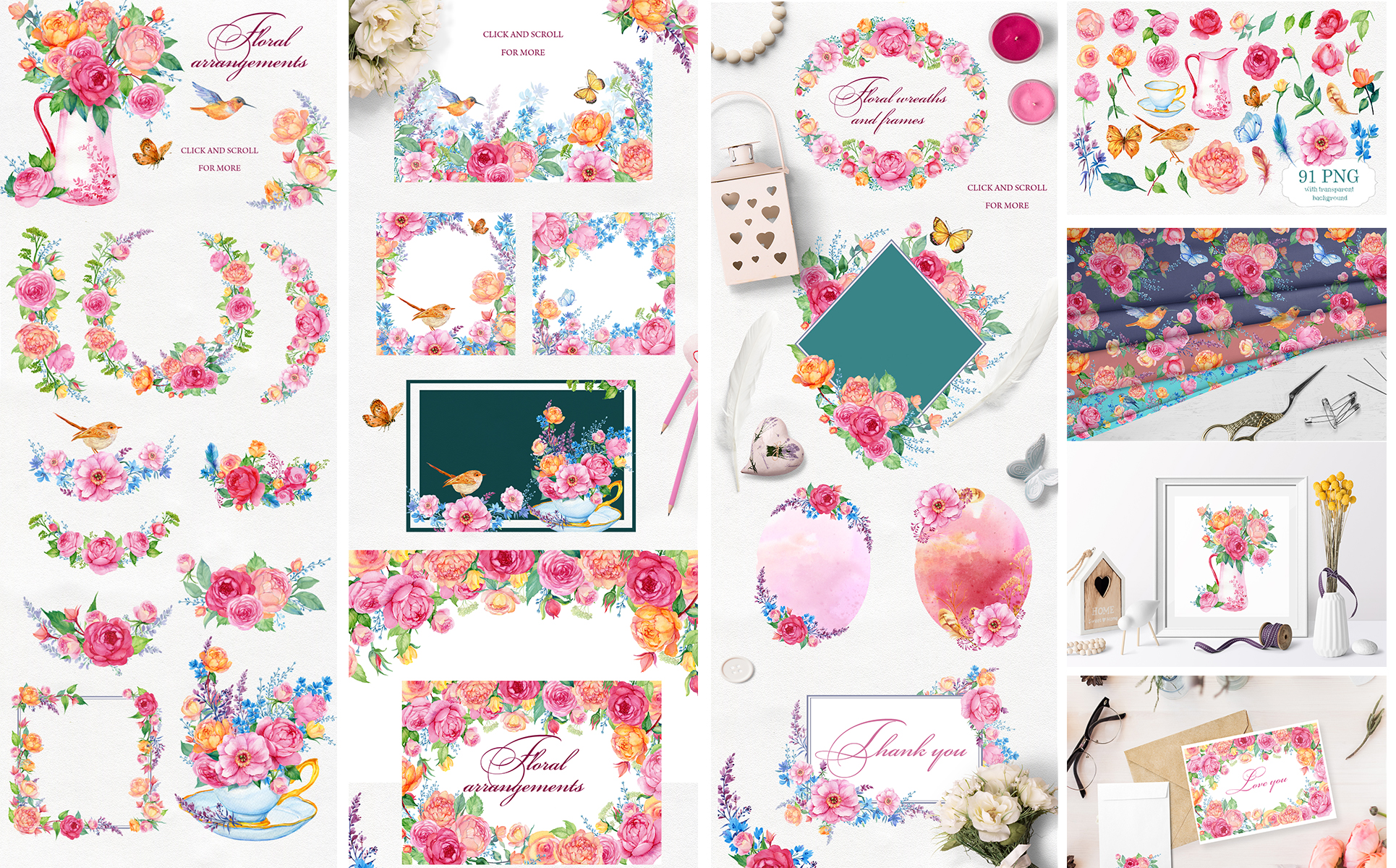 Download Иллюстрация "Romance. floral watercolor - Illustration" / Romance. floral watercolor - Illustration - Иллюстрация на тему графика flowers,clipart,watercolor,wedding,graphics,flower,wreath,floral,patterns,seamless,rose,peony,wild,blue,pink,bouquet,spring,logo,background