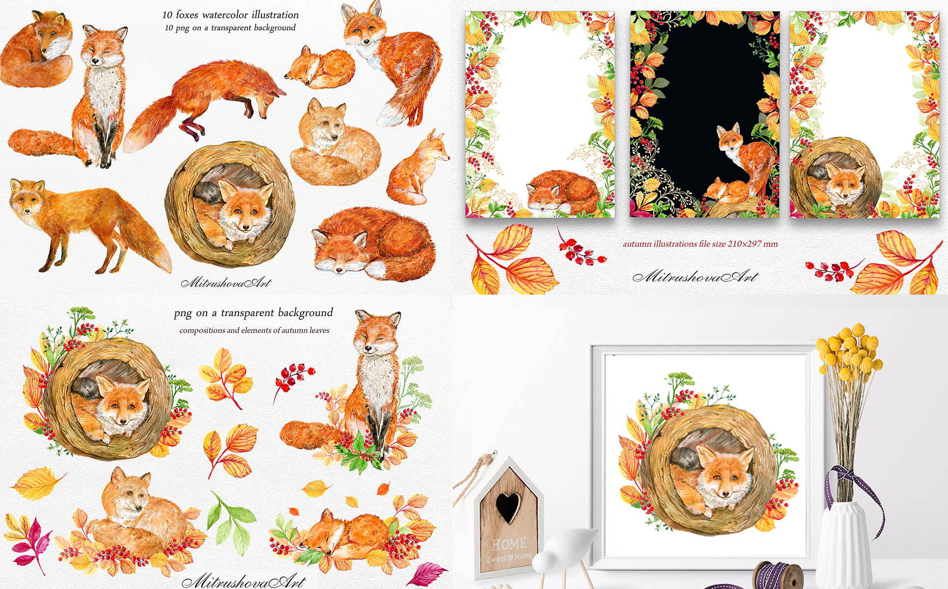 Download Иллюстрация "Fox Animals Clipart .Watercolor Painting - Illustration" / Fox Animals Clipart .Watercolor Painting - Illustration - Иллюстрация на тему графика fox,watercolor,animals,clipart,painting,foxes,autumn,leaves,animal,graphics,children&amp;#039;s,art,forest,fox,prints,postcards