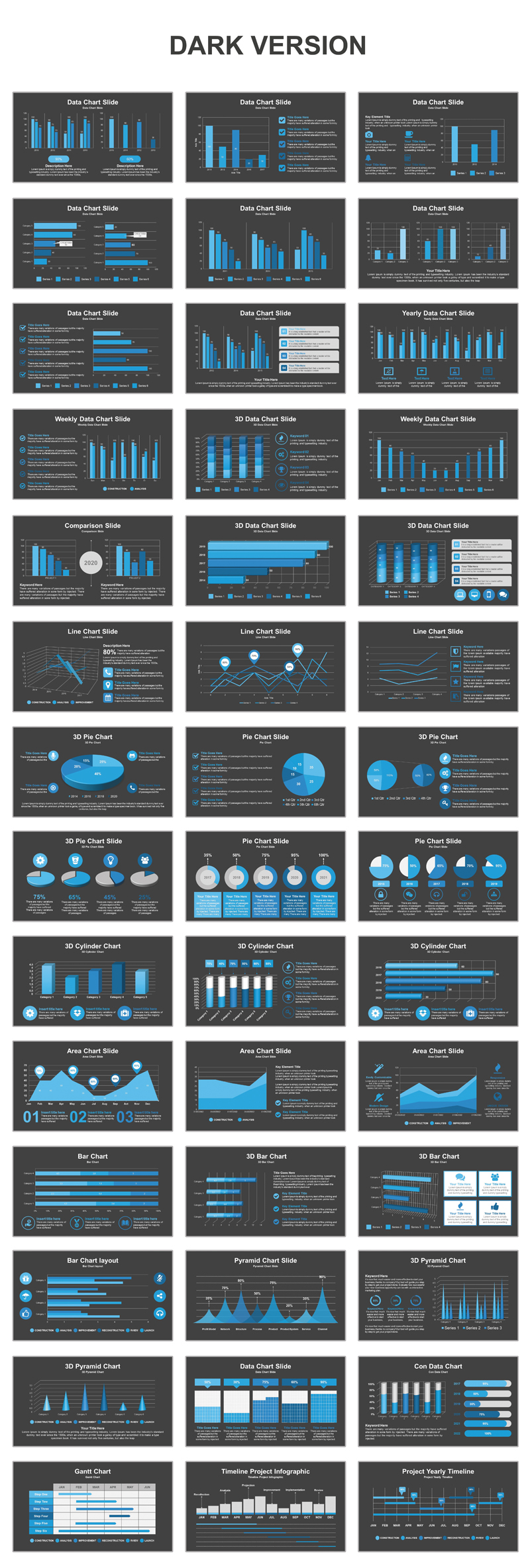 Data Charts Presentation PowerPoint Template