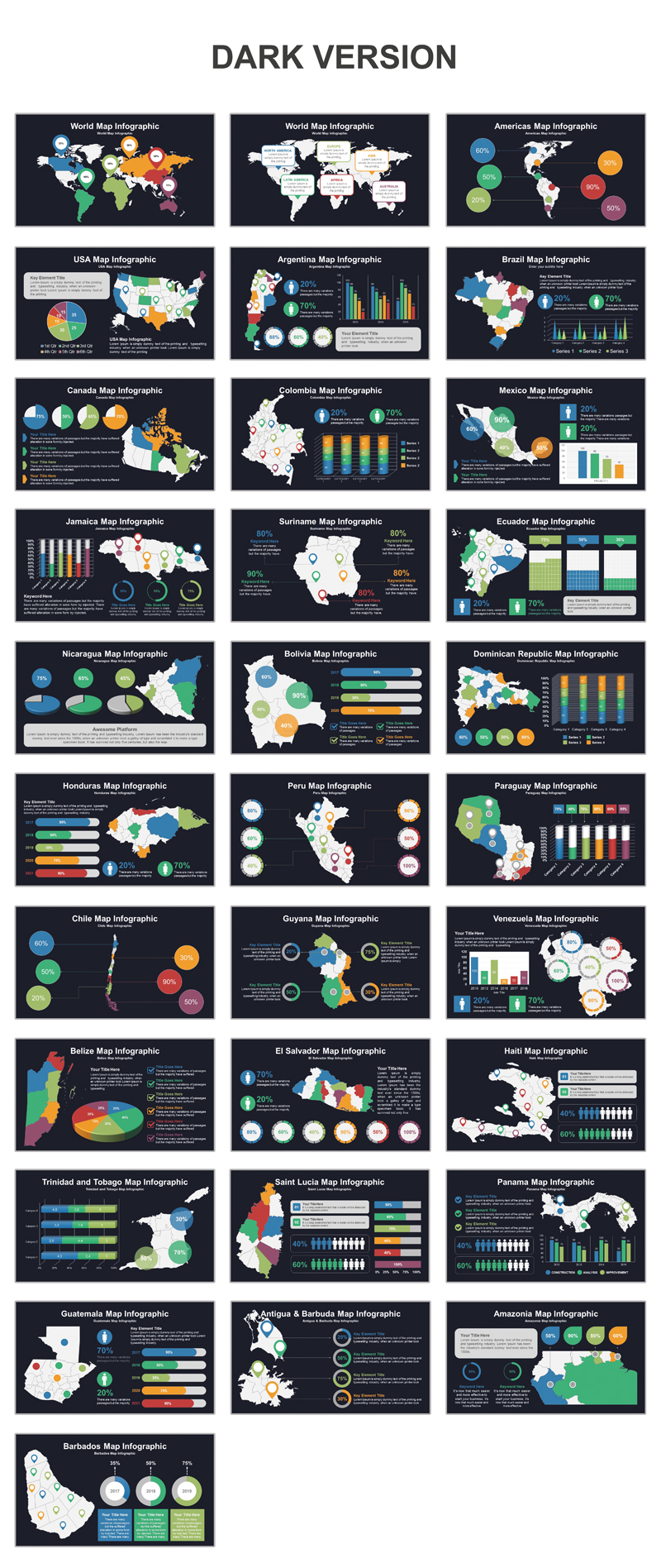 Americas Map PowerPoint Template