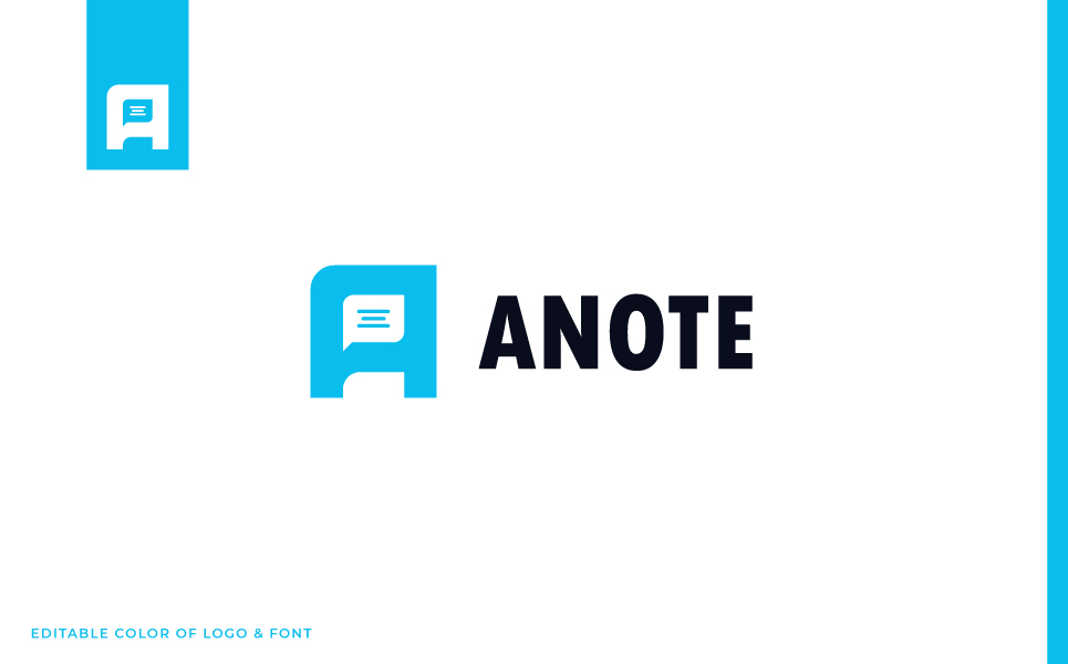 Download Шаблон логотипа "Anote ( Letter A + Message) Logo Template" / Anote ( Letter A + Message) Logo Template - Шаблон логотипа на тему графика letter a,message logo,a letter logo,combination logo,business,vector,icon,logo,design,letter,symbol,message,concept,creative,app,template,abstract,chat,company,identity
