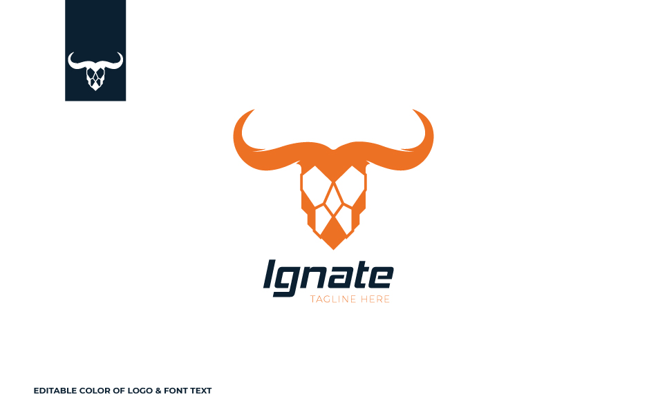 Download Шаблон логотипа "Ignite Ox Logo Template" / Ignite Ox Logo Template - Шаблон логотипа на тему графика ox,sign,illustration,logo,cow,animal,bull,design,taurus,graphic,horn,icon,art,strong,head,ox logo,ignite,hot,fire,template