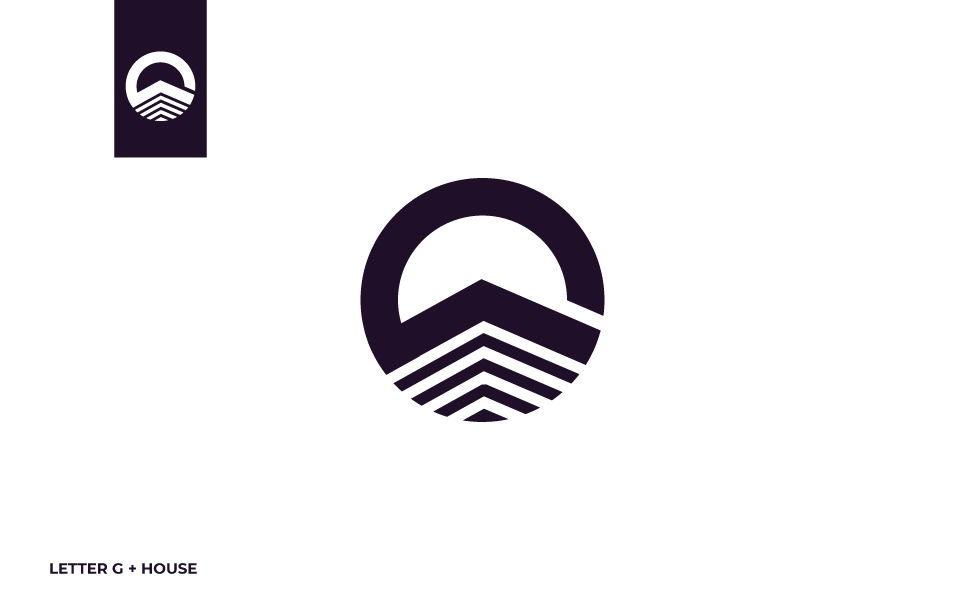 Download Шаблон логотипа "Letter G and House Combination Logo Template" / Letter G and House Combination Logo Template - Шаблон логотипа на тему графика geometric,modern,graphic,shape,roof,emblem,name,illustration,concept,brand,creative,building,realtor,contractor,structure,abstract,gletter,logotype,property,house
