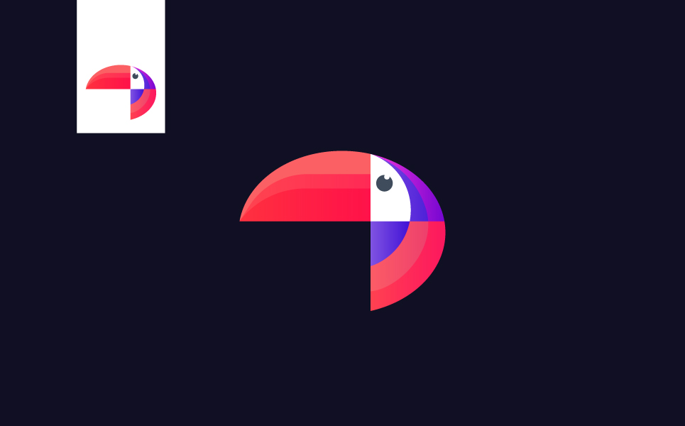 Download Шаблон логотипа "Toco Toucan Gradient Logo Template" / Toco Toucan Gradient Logo Template - Шаблон логотипа на тему графика cartoon,bird,tropical,animal,toco toucan logo,colorful logo,toucanlogo,cute,head,toucan bird,blue,parrot,print,logo,toucan logo,funny,tucan,bird logo,adorable,wing