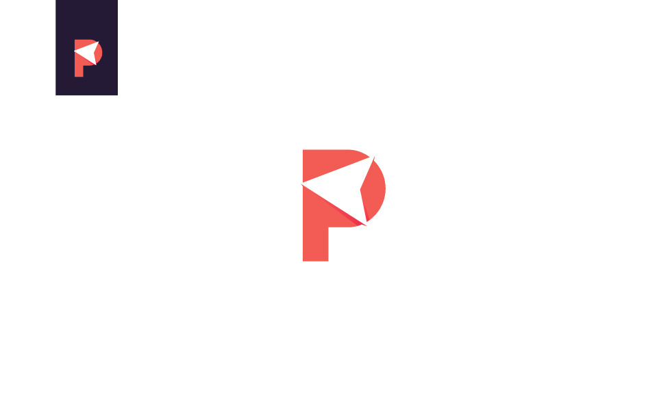 Download Шаблон логотипа "Pauve ( Letter P + Plane ) Logo Template" / Pauve ( Letter P + Plane ) Logo Template - Шаблон логотипа на тему графика letter,plane,logo,business,identity,concept,shape,company,arrow,logotype,modern,fast,letter p,travel,aircraft,airline,growth,transport,airplane,flight
