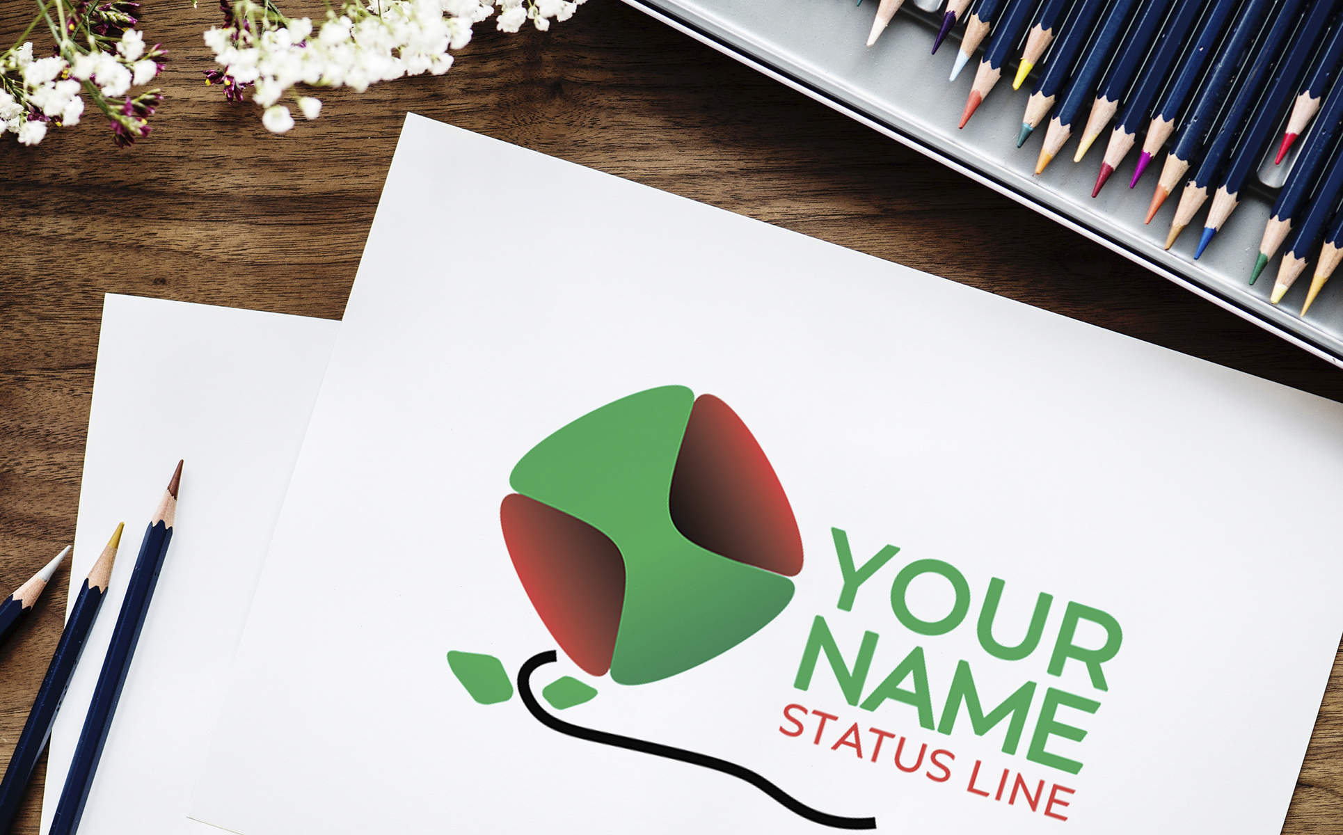 Download Шаблон логотипа "FLOWER Logo Template" / FLOWER Logo Template - Шаблон логотипа на тему графика logo,logos,template,flowers,design,salon,templates,fonts,beauty,plants