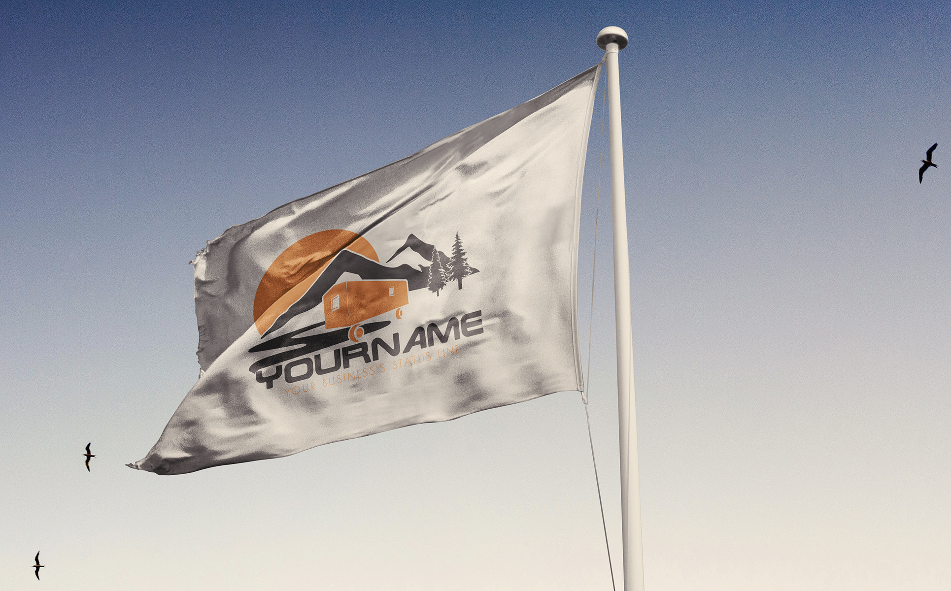 Download Шаблон логотипа "Camping Logo Template" / Camping Logo Template - Шаблон логотипа на тему графика camping,logo,logos,template,design,templates,fonts