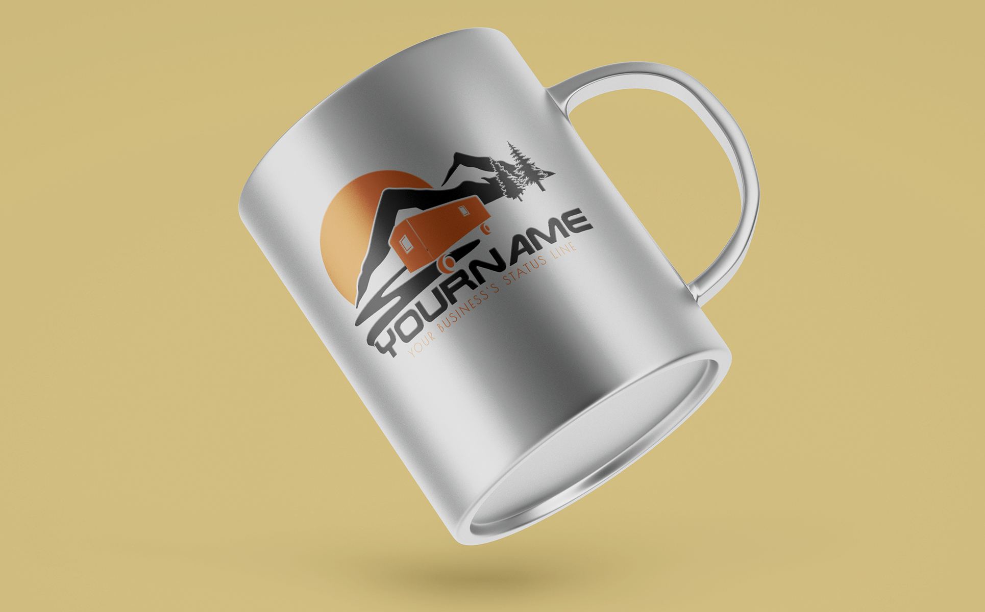 Download Шаблон логотипа "Camping Logo Template" / Camping Logo Template - Шаблон логотипа на тему графика camping,logo,logos,template,design,templates,fonts