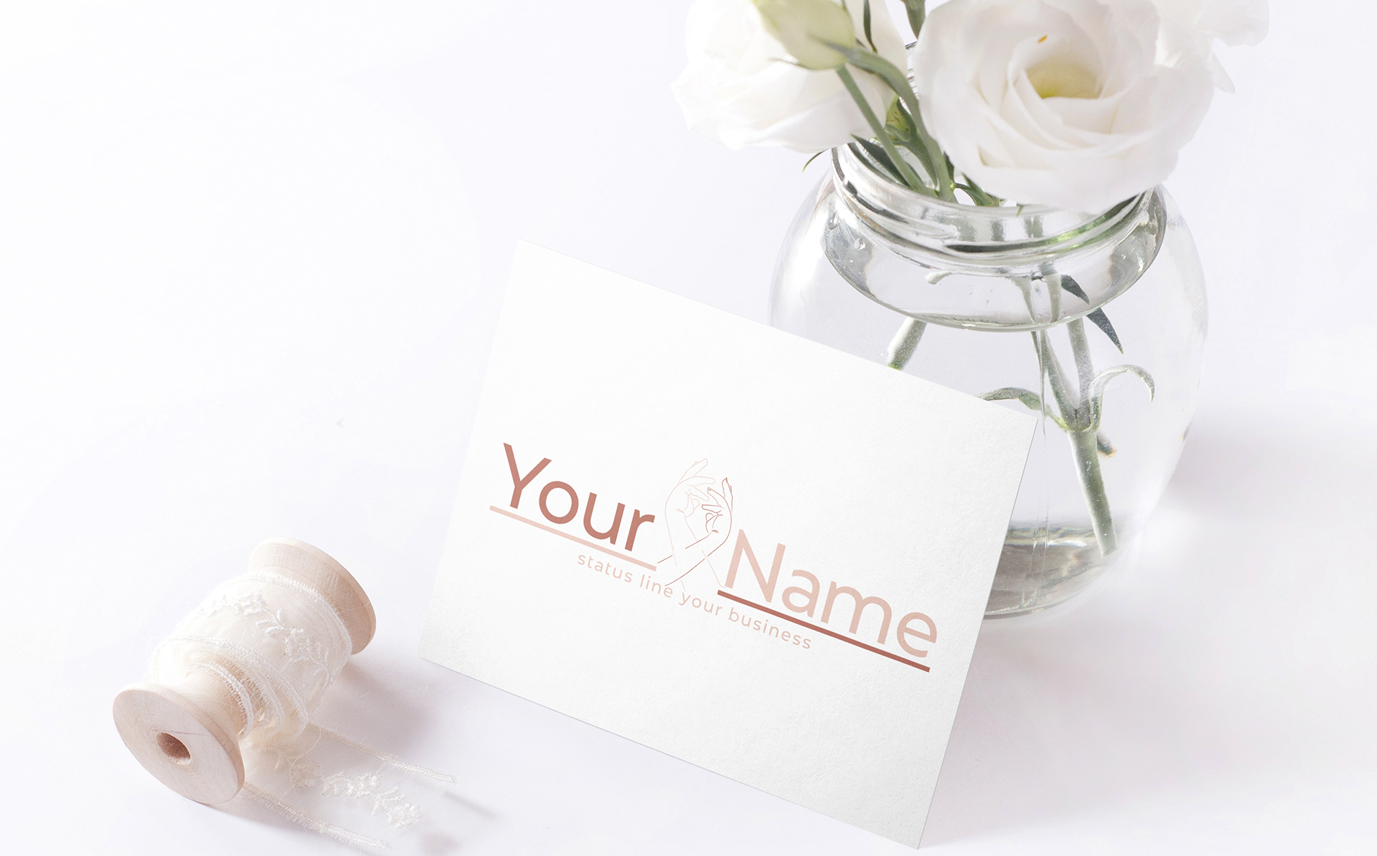 Download Шаблон логотипа "Cosmetic Logo Template" / Cosmetic Logo Template - Шаблон логотипа на тему графика cosmetics,design,face,fonts,girl,logo,logos,template,templates,woman,hands