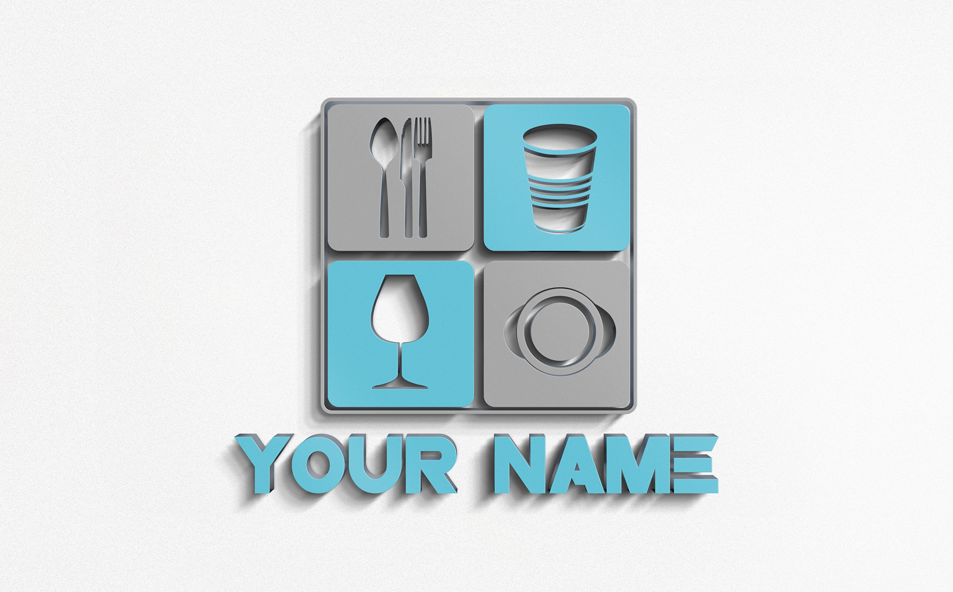 Download Шаблон логотипа "Tableware Logo Template" / Tableware Logo Template - Шаблон логотипа на тему графика tableware,logo,logos,template,design,templates,fonts