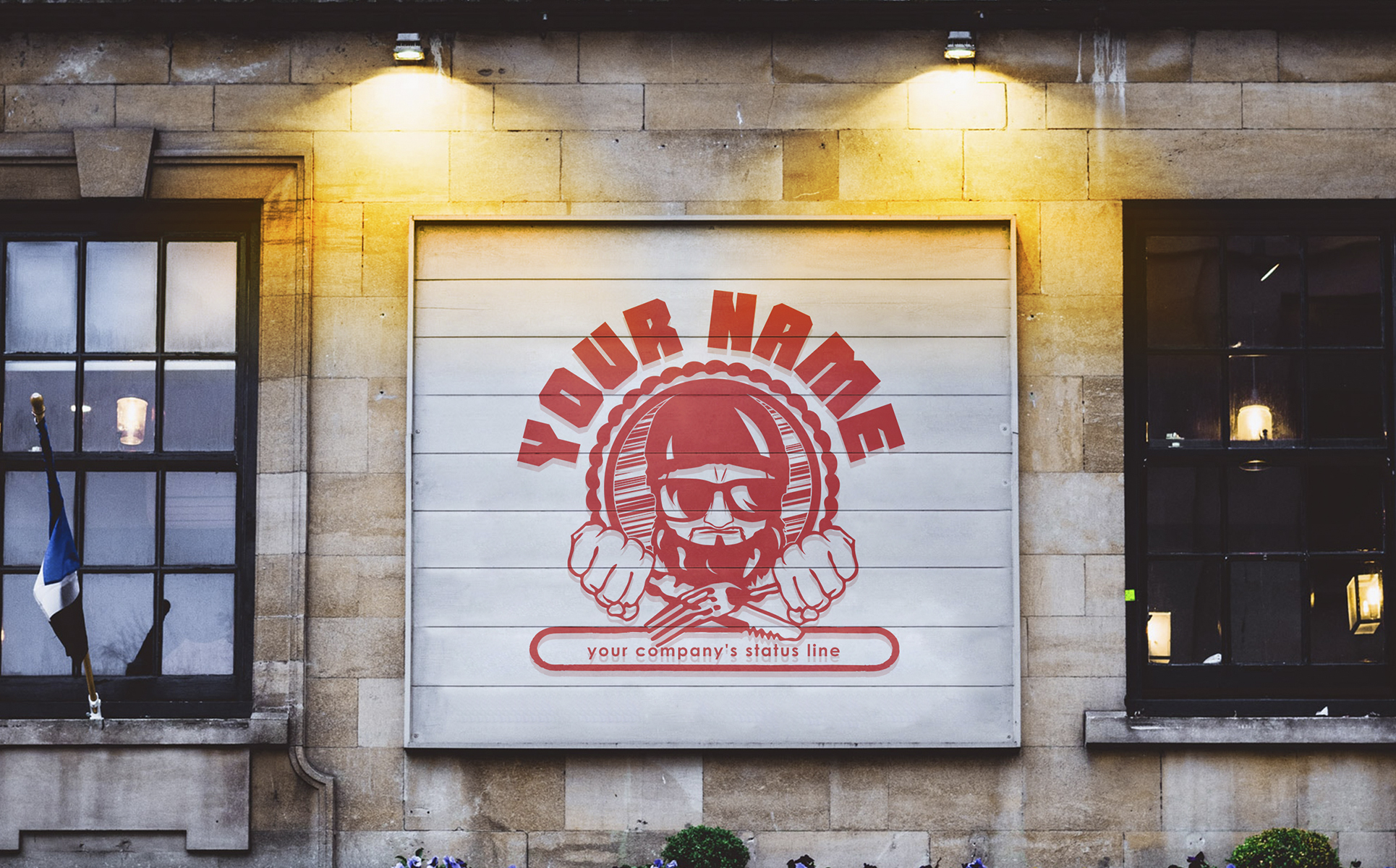 Download Шаблон логотипа "Food Logo Template" / Food Logo Template - Шаблон логотипа на тему графика food,logo,logos,template,design,cafe,templates,fonts,business,creative,beef,pork,bacon,pub,biker