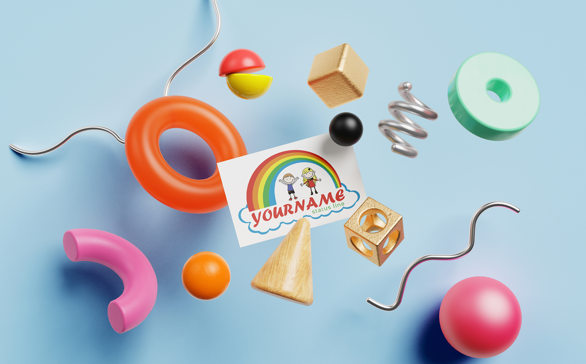 Download Шаблон логотипа "Toys Logo Template" / Toys Logo Template - Шаблон логотипа на тему графика logo,logos,template,toys,design,toy,templates,fonts,business,creative,kids,boy,girl,baby,panda,bear,rainbow