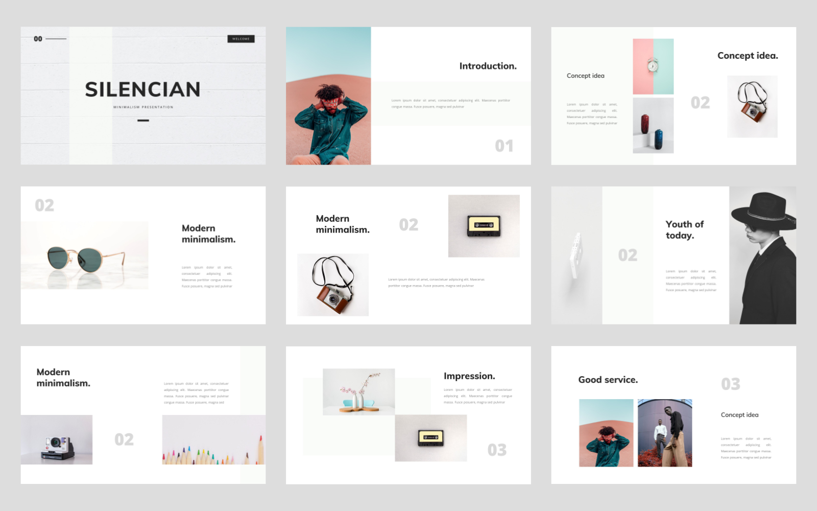 Silencian - Modern Minimalist PowerPoint Template