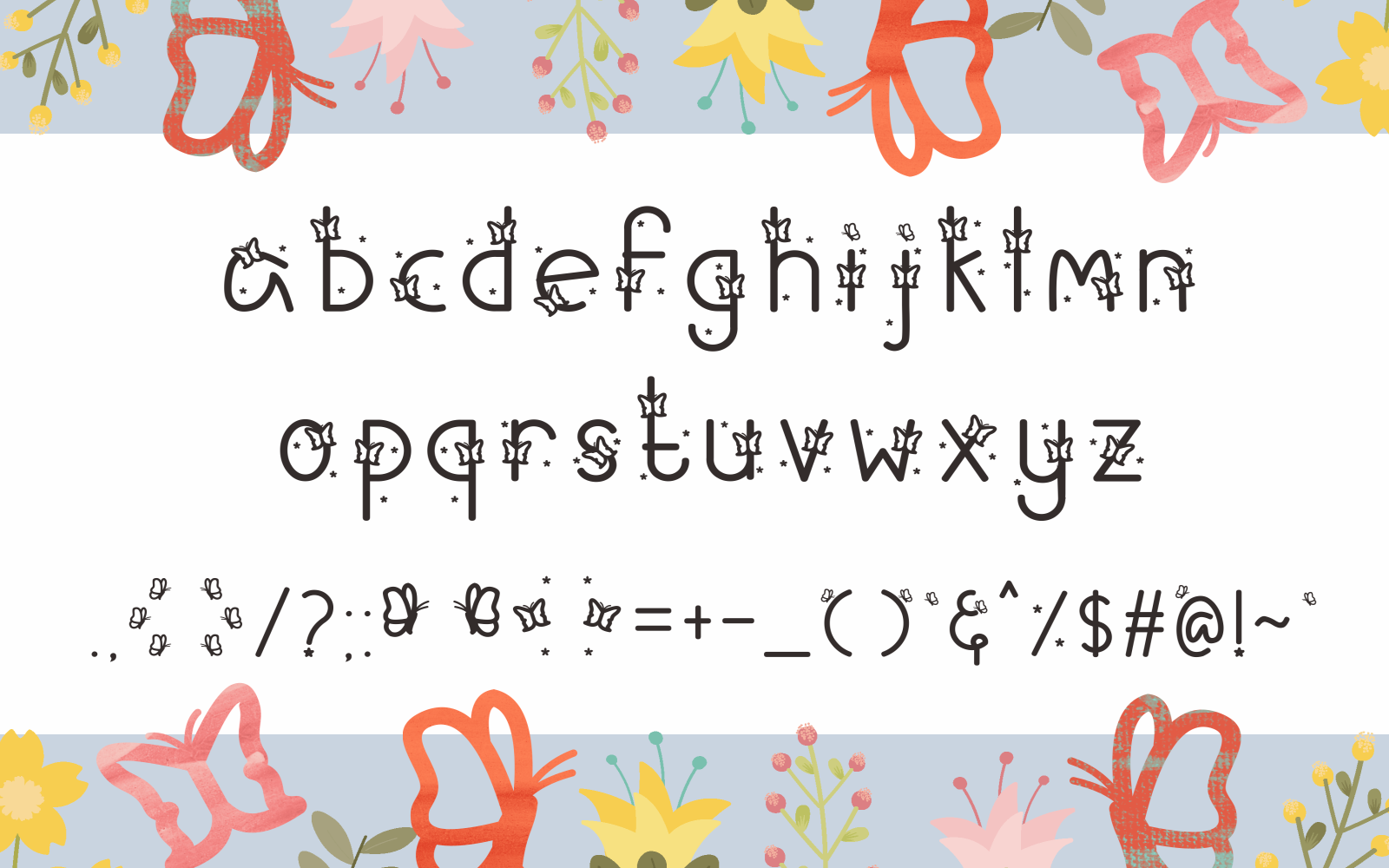 Download Шрифт "Betterflies Font" / Betterflies Font - Шрифт на тему графика cute,decorative,butterfly,butterflies,girl,beautiful,fancy