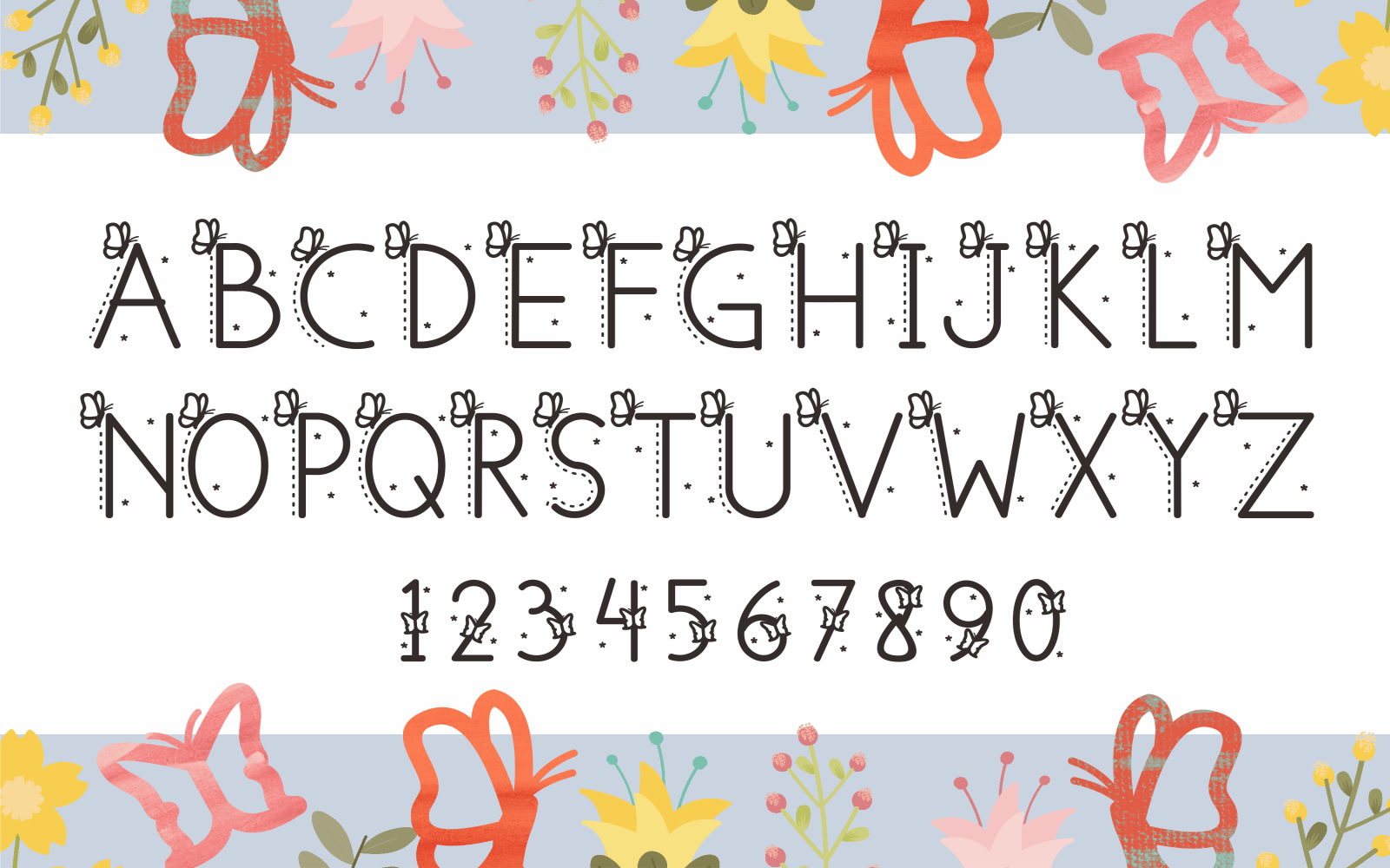 Download Шрифт "Betterflies Font" / Betterflies Font - Шрифт на тему графика cute,decorative,butterfly,butterflies,girl,beautiful,fancy