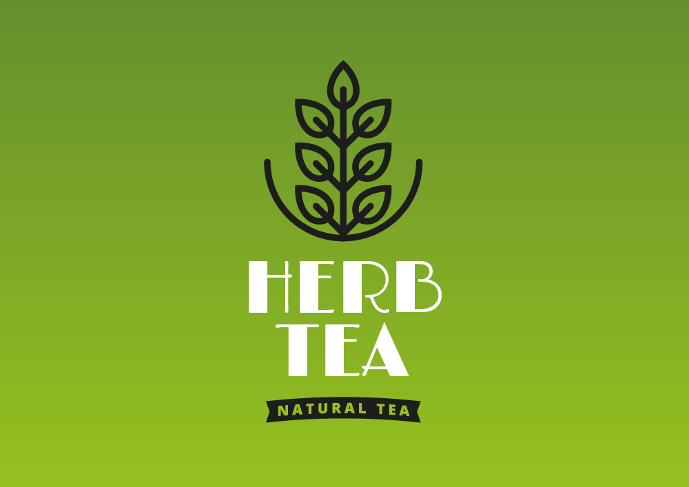 Download Шаблон логотипа "Herb Tea Logo Template" / Herb Tea Logo Template - Шаблон логотипа на тему графика logo,style,colorfull,green,black,white,abstract,symbol,tea,herbal,herb