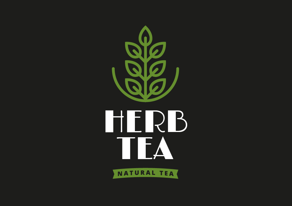 Download Шаблон логотипа "Herb Tea Logo Template" / Herb Tea Logo Template - Шаблон логотипа на тему графика logo,style,colorfull,green,black,white,abstract,symbol,tea,herbal,herb