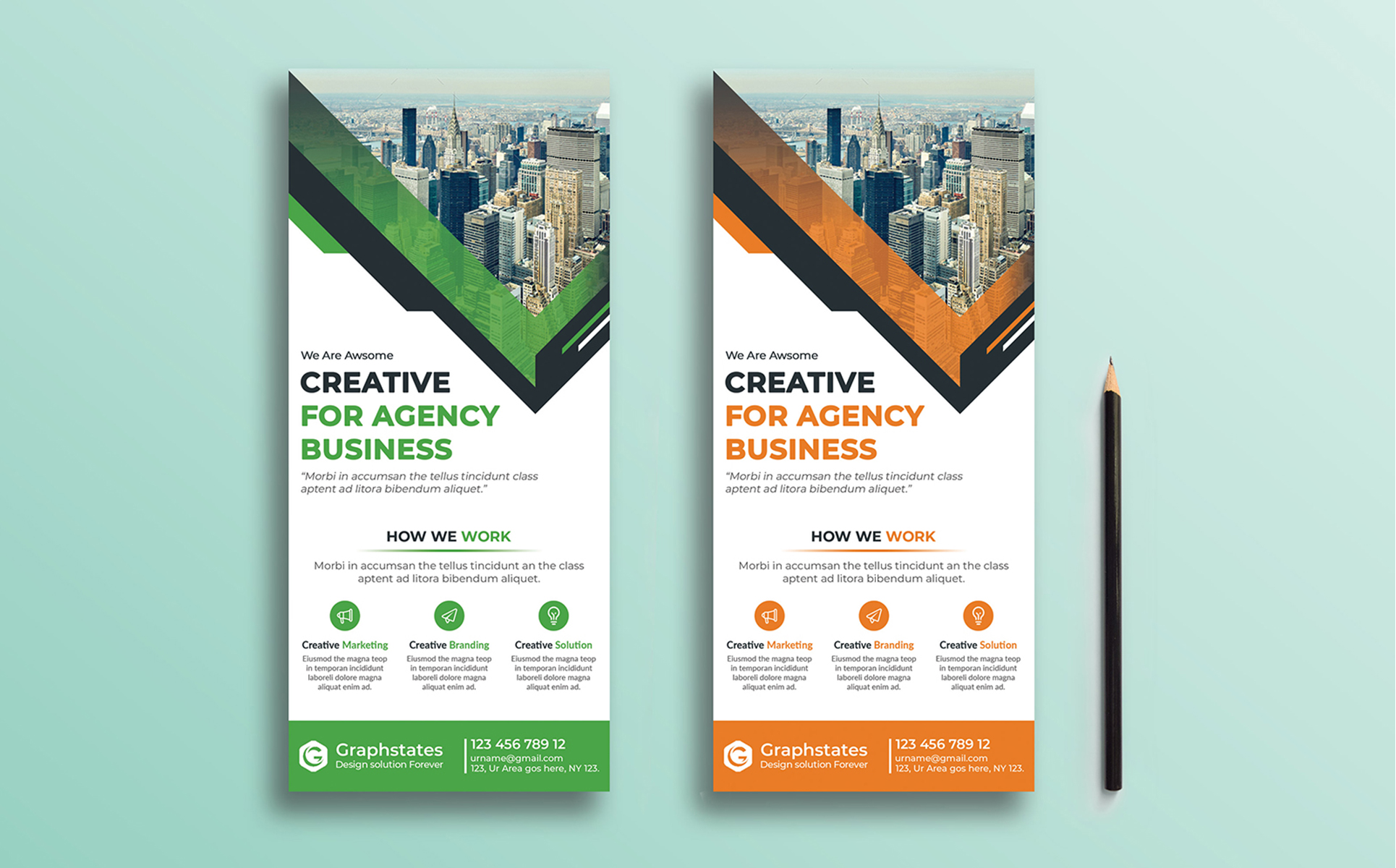 Download Фирменный стиль "DL Flyer Design. - Corporate Identity Template" / DL Flyer Design. - Corporate Identity Template - Фирменный стиль corporate,dl,flyer,dl,flyer,desing,business,brochure,trifold,bifold,card,businesscard,postcard,post,bule,green,red,orange,rollup,banner