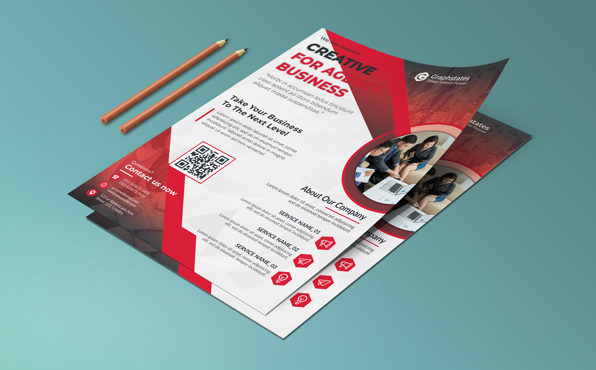 Download Фирменный стиль "Business Flyer - Corporate Identity Template" / Business Flyer - Corporate Identity Template - Фирменный стиль business,flyer,template,dl,dlflyer,corporate,businesscard,flyerdesign,design,graphicdesign,print,bule,red,orange,green,brochure,trifold,bifold,postcard,card