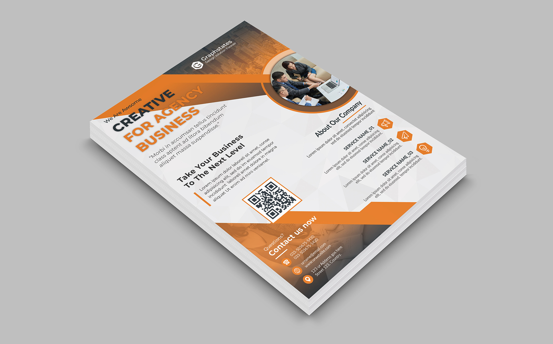 Download Фирменный стиль "Business Flyer - Corporate Identity Template" / Business Flyer - Corporate Identity Template - Фирменный стиль business,flyer,template,dl,dlflyer,corporate,businesscard,flyerdesign,design,graphicdesign,print,bule,red,orange,green,brochure,trifold,bifold,postcard,card