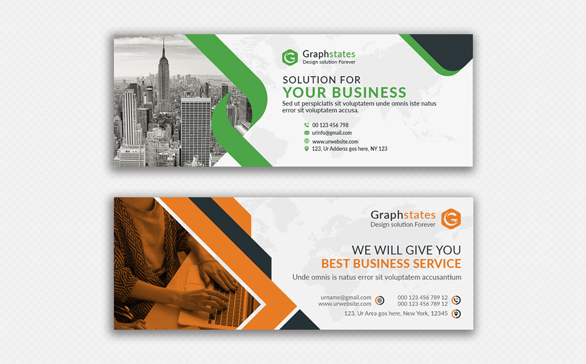 Download Шаблон для соцсетей "2 in 1 Facebook Cover Photo Social Media Template" / 2 in 1 Facebook Cover Photo Social Media Template - Шаблон для соцсетей на тему графика facebook,cover,photo,fb,fbcover,psd,2concept,green,blue,onange,red,social,socialmedia,flyer,851x315,ai,brochure,trifold,rollup,banner