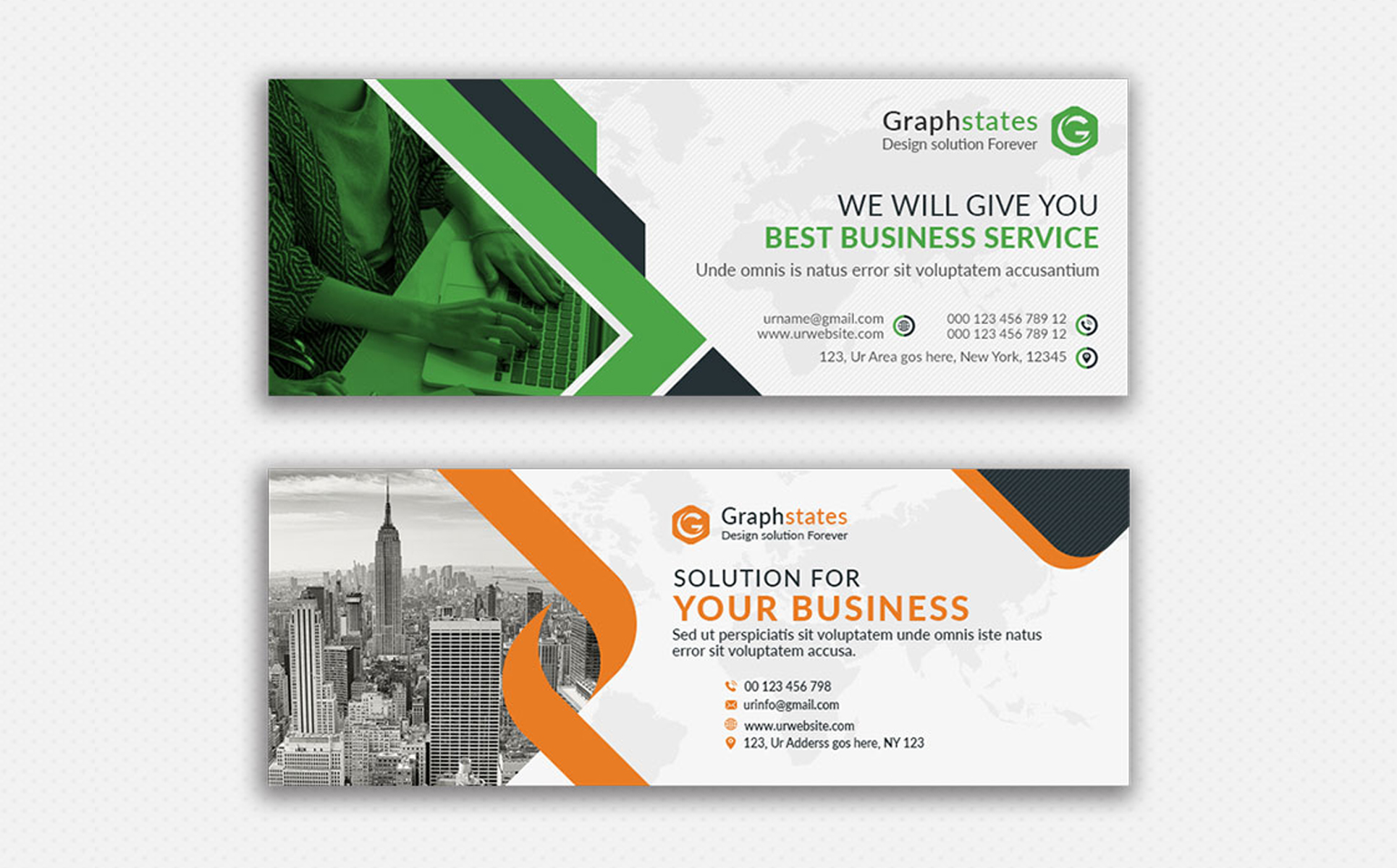 Download Шаблон для соцсетей "2 in 1 Facebook Cover Photo Social Media Template" / 2 in 1 Facebook Cover Photo Social Media Template - Шаблон для соцсетей на тему графика facebook,cover,photo,fb,fbcover,psd,2concept,green,blue,onange,red,social,socialmedia,flyer,851x315,ai,brochure,trifold,rollup,banner