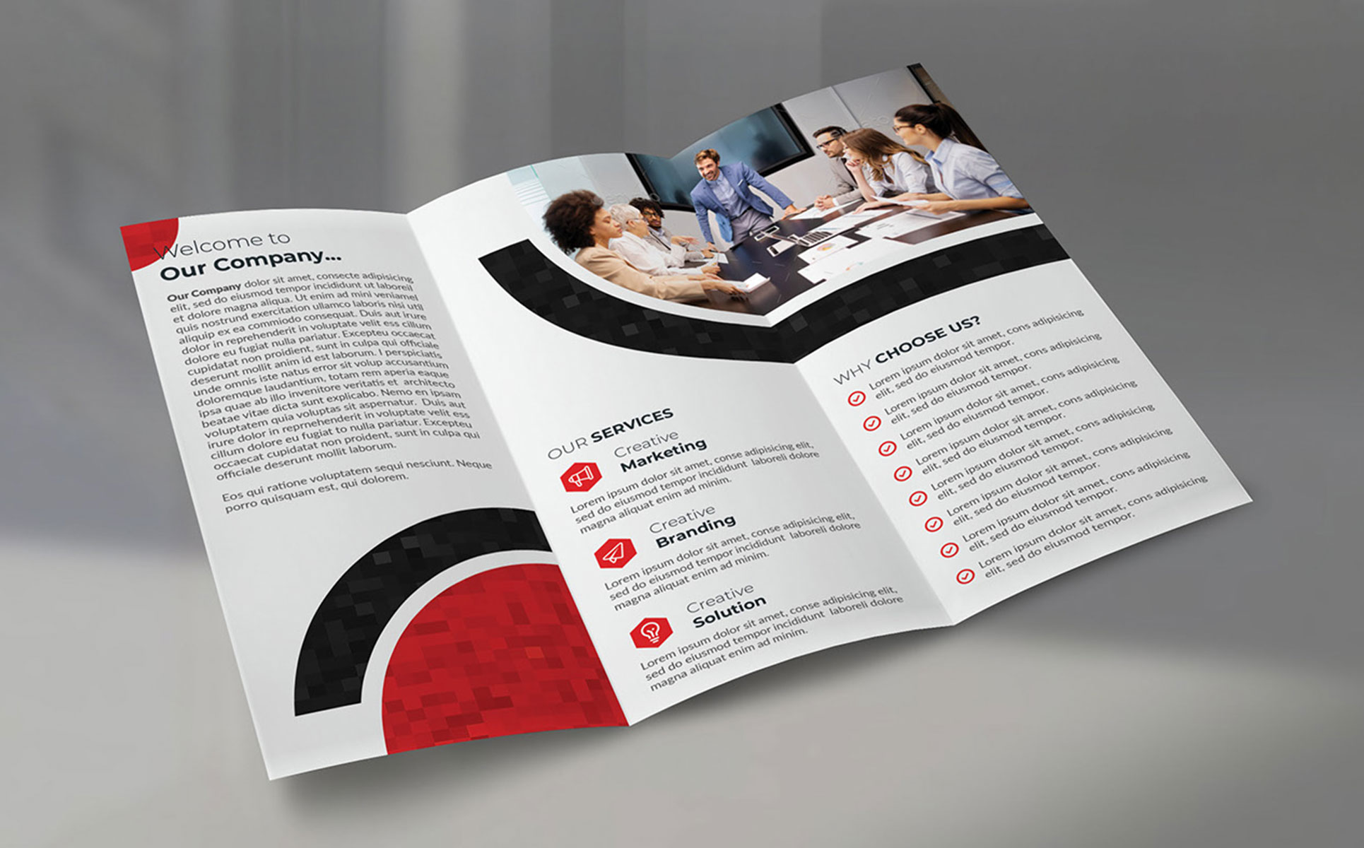 Download Фирменный стиль "Trifold Brochure Bundle - Corporate Identity Template" / Trifold Brochure Bundle - Corporate Identity Template - Фирменный стиль trofold,brochure,bundle,bifold,card,business,poatcard,garphic,design,corpoate,blue,red,green,orange,psd,ai,flyer,rollup,banner,dl