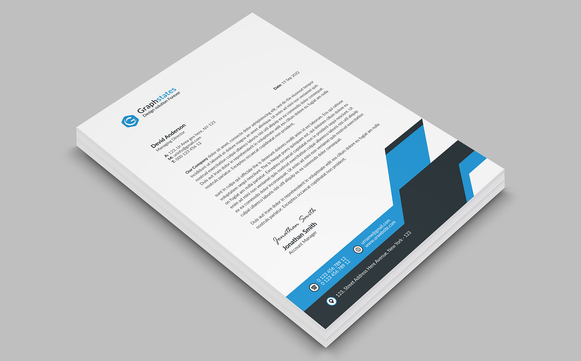 Download Фирменный стиль "4 in 1 Letterhead Bundle - Corporate Identity Template" / 4 in 1 Letterhead Bundle - Corporate Identity Template - Фирменный стиль letter,letterhead,bundle,4in1,psd,ai,flyer,brochure,business,corporate,clean,card,dl,identity,postcard,design,graphic,blue,green,red
