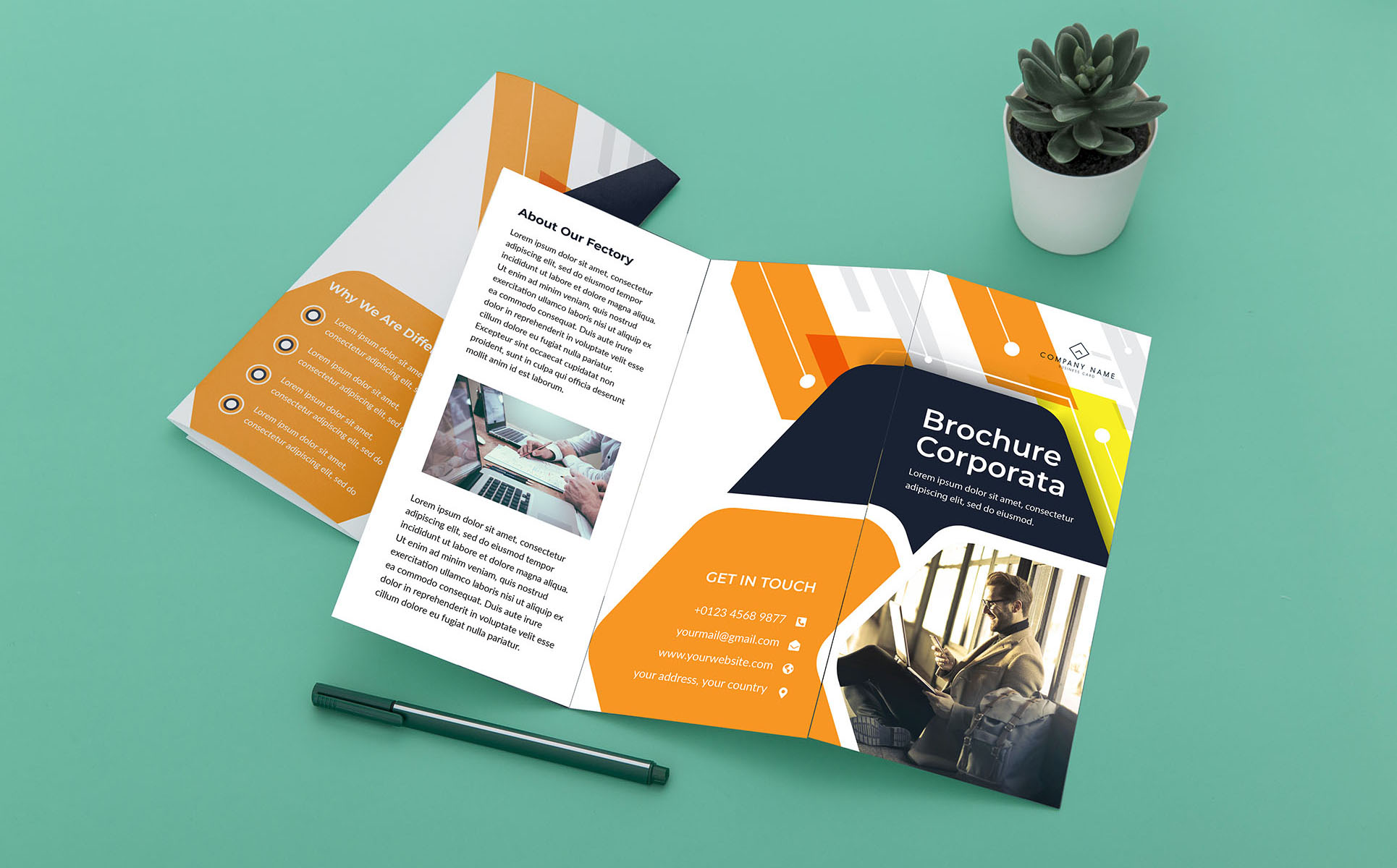 Download Фирменный стиль "Business Trifold Brochure Design - Corporate Identity Template" / Business Trifold Brochure Design - Corporate Identity Template - Фирменный стиль на тему графика advertising,agency,branding,brochure,business,business brochure,clean,company,corporate,creative,customizable,financial,marketing,modern,multipurpose,print,print ready