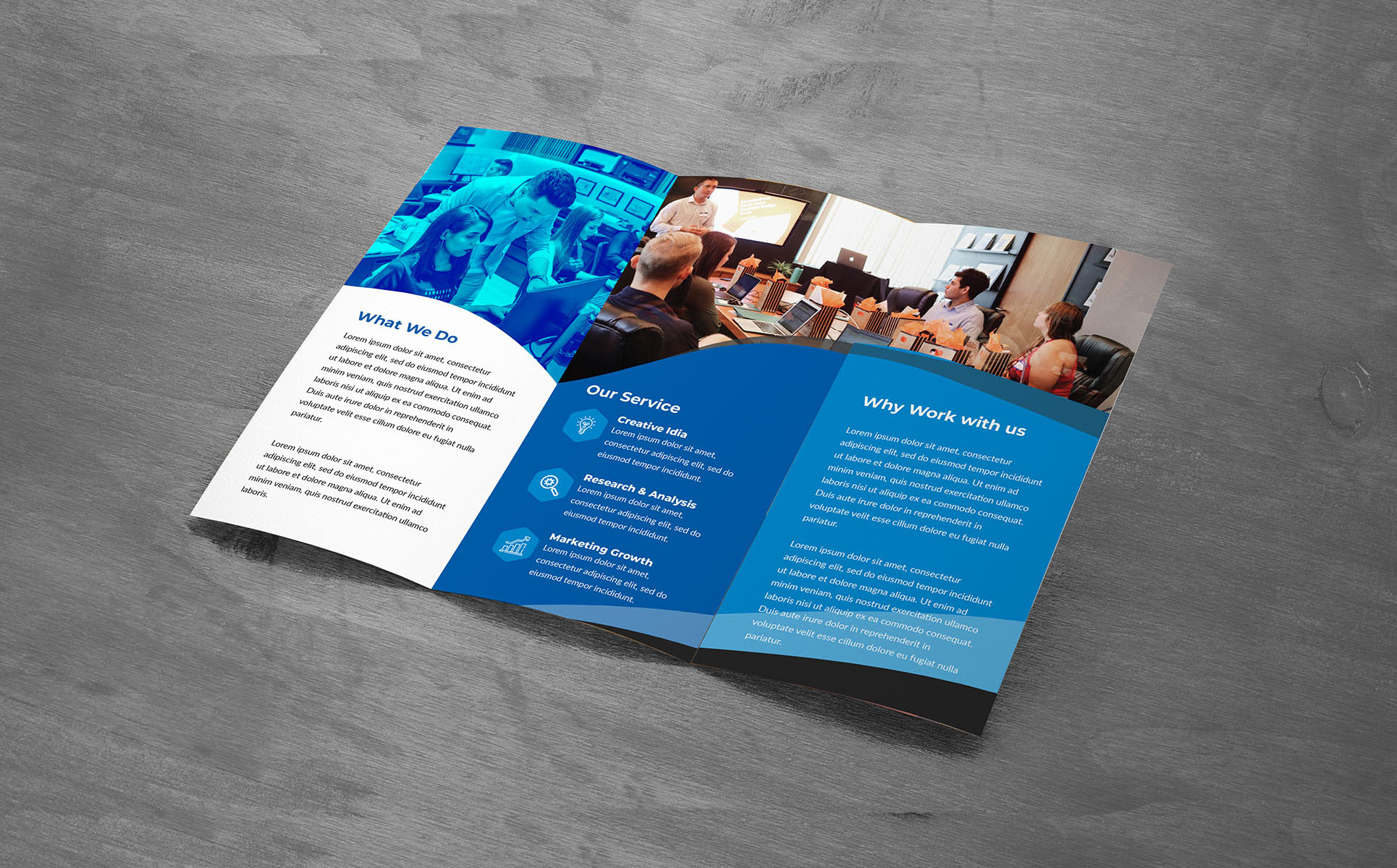 Download Фирменный стиль "Trifold Brochure Design Main Image - Corporate Identity Template" / Trifold Brochure Design Main Image - Corporate Identity Template - Фирменный стиль на тему графика advertising,agency,branding,brochure,business,business brochure,clean,company,corporate,creative,customizable,financial,indesign,marketing,modern,multipurpose,print,print ready,pro