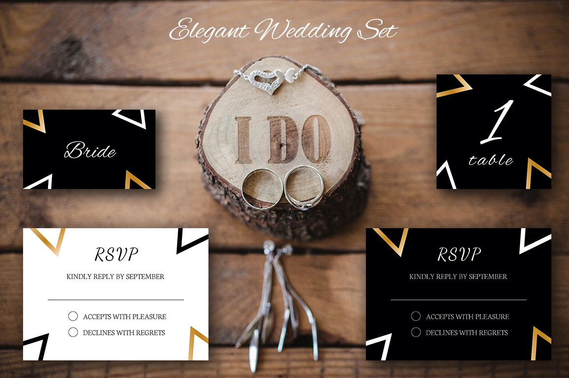Download Фирменный стиль "Elegant Geometry Wedding Invitations and Cards - Corporate Identity Template" / Elegant Geometry Wedding Invitations and Cards - Corporate Identity Template - Фирменный стиль на тему графика wedding,invite,invitation,card,elegant,stylish,rsvp,date,ceremony,party,gold,geometry,triangles,pattern,premium,vector,psd,template,bingo,golden