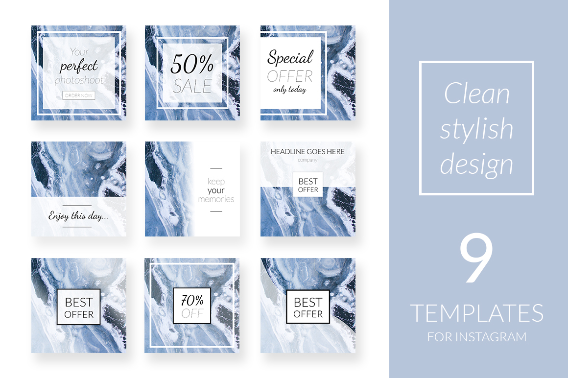 Download Шаблон для соцсетей "Easy Editable Templates for Instagram for Social Media" / Easy Editable Templates for Instagram for Social Media - Шаблон для соцсетей на тему графика social,media,template,instagram,psd,editable,elegant,modern,business,blog,blogger,photographer,web,banner,digital,marketing,commercial,shop,store,light