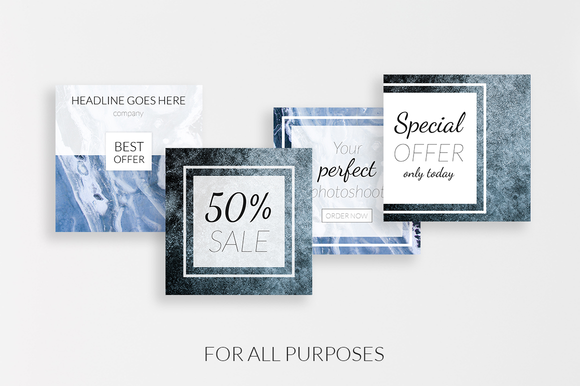 Download Шаблон для соцсетей "Easy Editable Templates for Instagram for Social Media" / Easy Editable Templates for Instagram for Social Media - Шаблон для соцсетей на тему графика social,media,template,instagram,psd,editable,elegant,modern,business,blog,blogger,photographer,web,banner,digital,marketing,commercial,shop,store,light