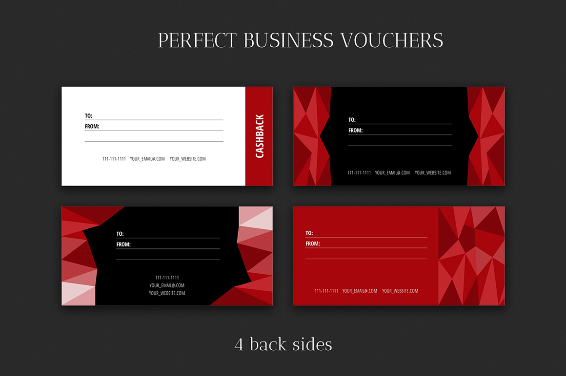 Download Фирменный стиль "Modern & Stylish Gift Voucher - Corporate Identity Template" / Modern & Stylish Gift Voucher - Corporate Identity Template - Фирменный стиль на тему графика voucher,card,advertisement,gift,trendy,psd,template,red,business,commercial,marketing,promotion,layout,store,shop,polygonal,modern,customizable,vector,coupon