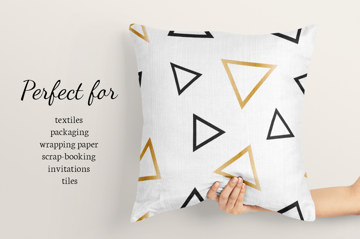 Download Pattern "Elegant geometric triangle Pattern" / Elegant geometric triangle Pattern - Pattern на тему графика craft,geometry,black,gold,golden,stylish,luxury,design,vector,pattern,seamless,raster,triangle,elegant,digital,brand,decorative,trendy,geometric,background