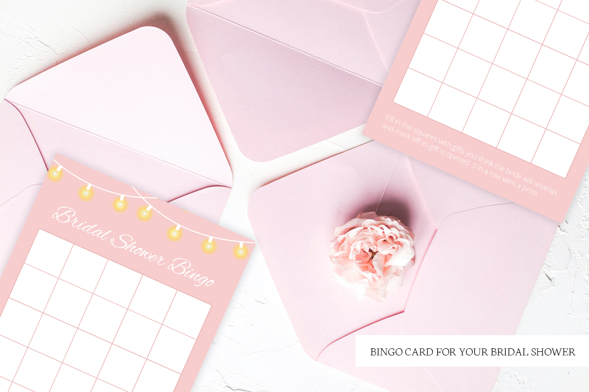Download Фирменный стиль "Fun bingo game for your wedding and bridal shower - Corporate Identity Template" / Fun bingo game for your wedding and bridal shower - Corporate Identity Template - Фирменный стиль на тему графика craft,wedding,bingo,game,card,vector,template,stylish,customizable,print,ceremony,photoshop,bridal,guest,lamps,garlands,pink,tiffany,psd,bride