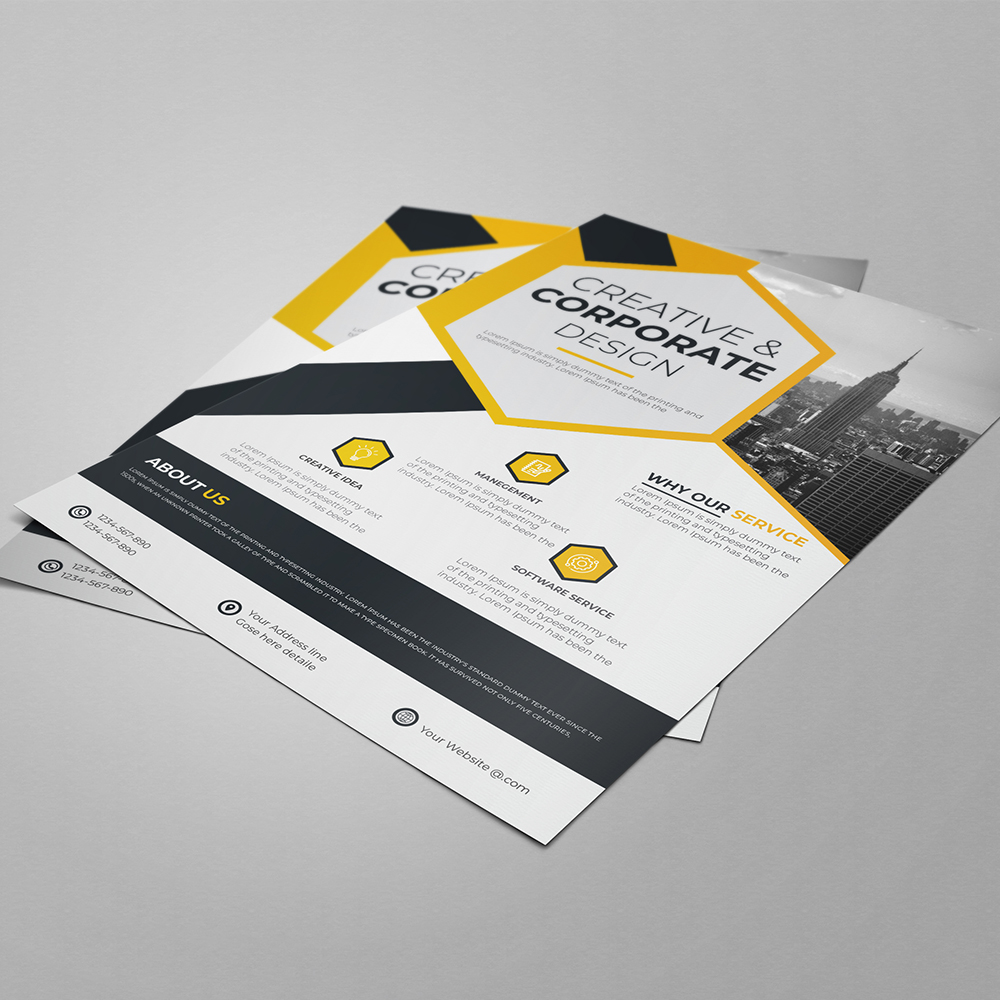 Download Фирменный стиль "Flyer - Corporate Identity Template" / Flyer - Corporate Identity Template - Фирменный стиль на тему графика flyer design,design flyer,corporate flyer,business flyer,treandy,latest,brochure,report,marketing flyer,cleane,layout,promo