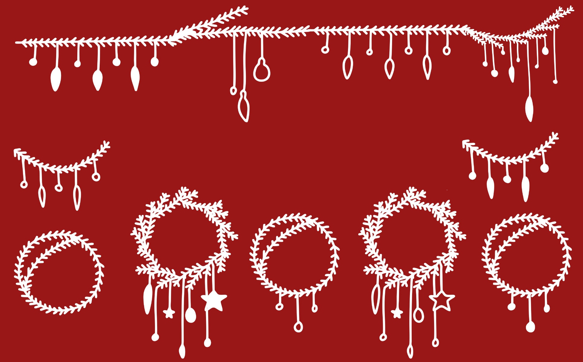 Download Иллюстрация "Christmas Festive Pieces 156 s in eps, jpg, png - Illustration" / Christmas Festive Pieces 156 s in eps, jpg, png - Illustration - Иллюстрация на тему графика christmas,holidays,winter,new year,december,flags,mittens,christmas tree,sants hat,snowflake,wreath,festive,xmas,eps,png,jpg