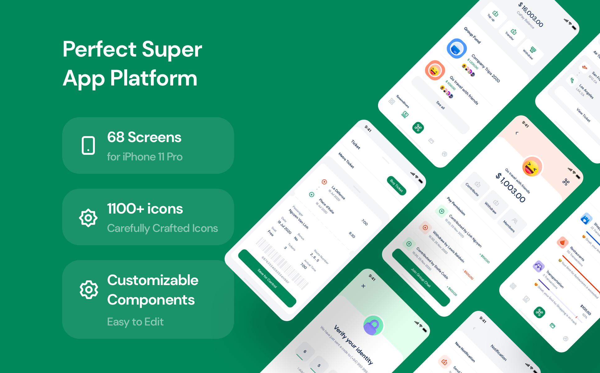 Download UI элементы "CaPay Wallet iOS UI Kit " / CaPay Wallet iOS UI Kit  - UI элементы на тему графика wallet,payment,digital,ios,ui,kit,template,super,app,shopping,food,delivery,figma,sketch,trending,carrotlabs