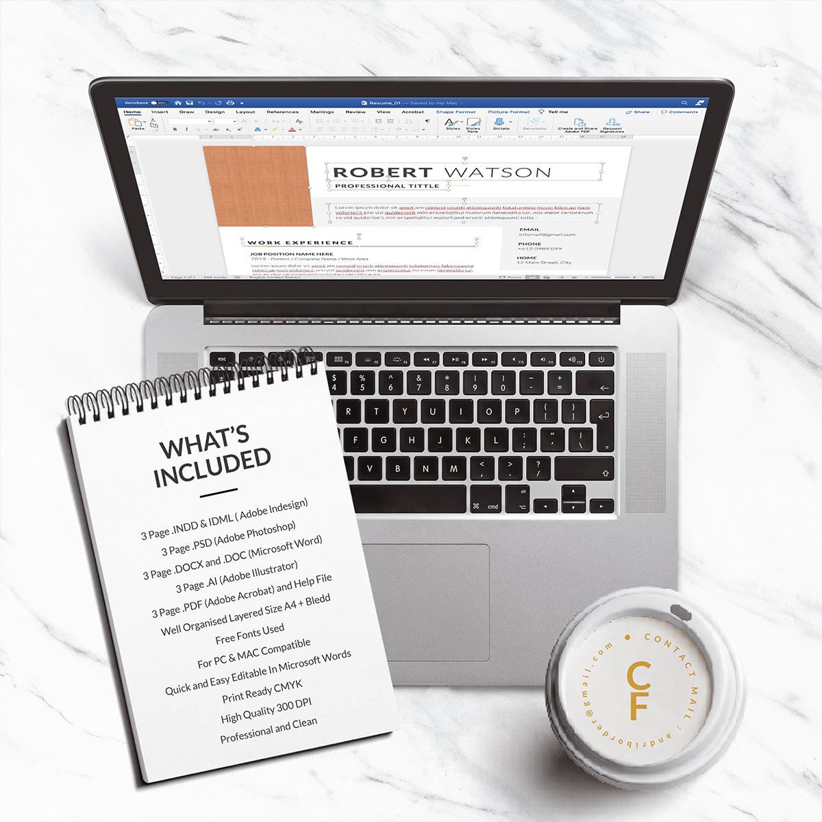 Download Резюме "Monochrome CV Resume Template" / Monochrome CV Resume Template - Резюме на тему графика resume,cv,modern cv,simple cv,clean cv,portfolio,curriculum vitae,microsoft word,easy cv,professional,professional cv,cover letter,indesign,photoshop,illustrator,experience,profile,job,job ex