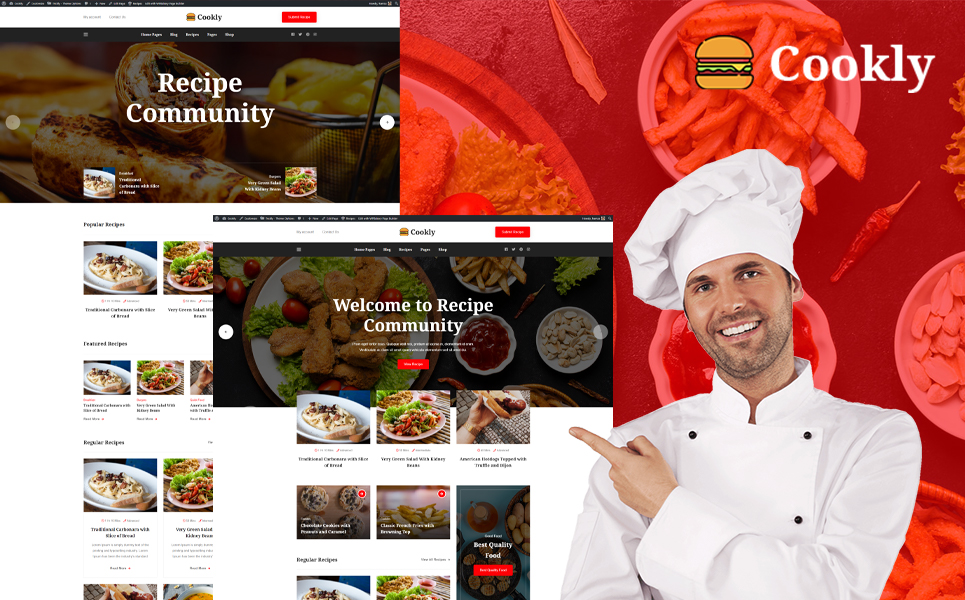Food and Recipe WordPress Theme