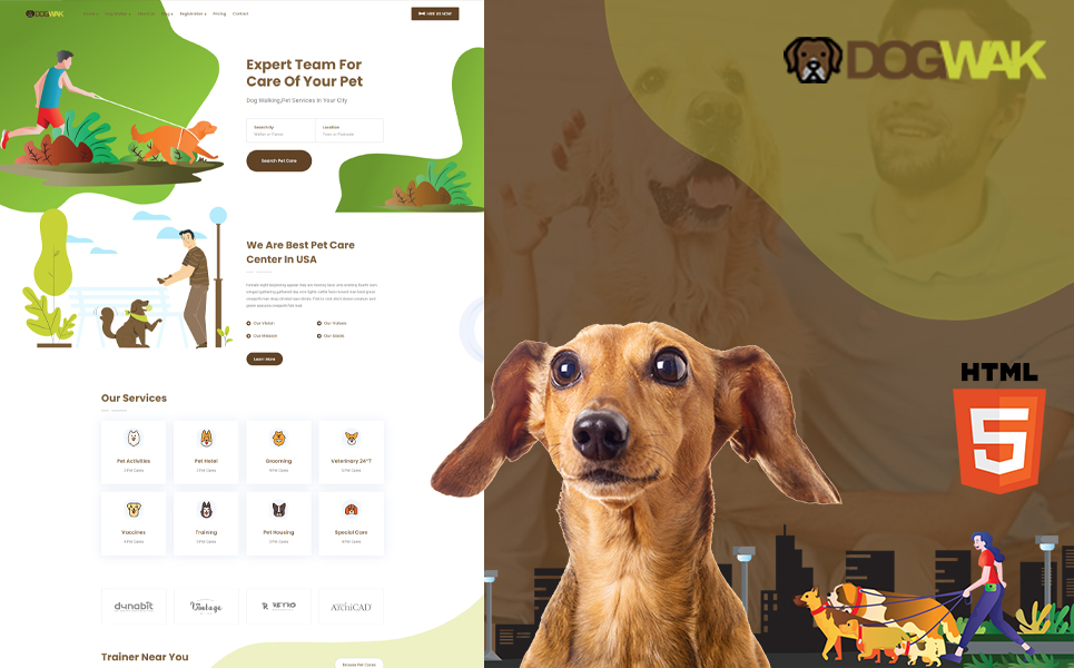 Dog Walking Services Website Template