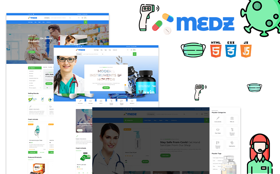 Medical Equipment &amp; Accesories   HTML Website Template