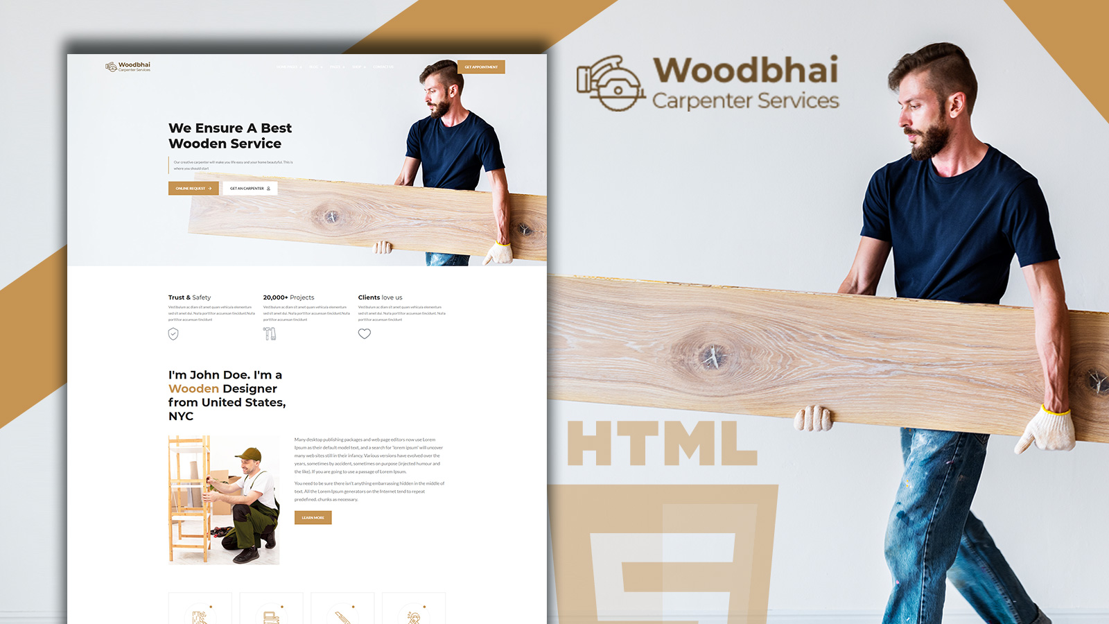 Carpenter Service And Shop Website Template