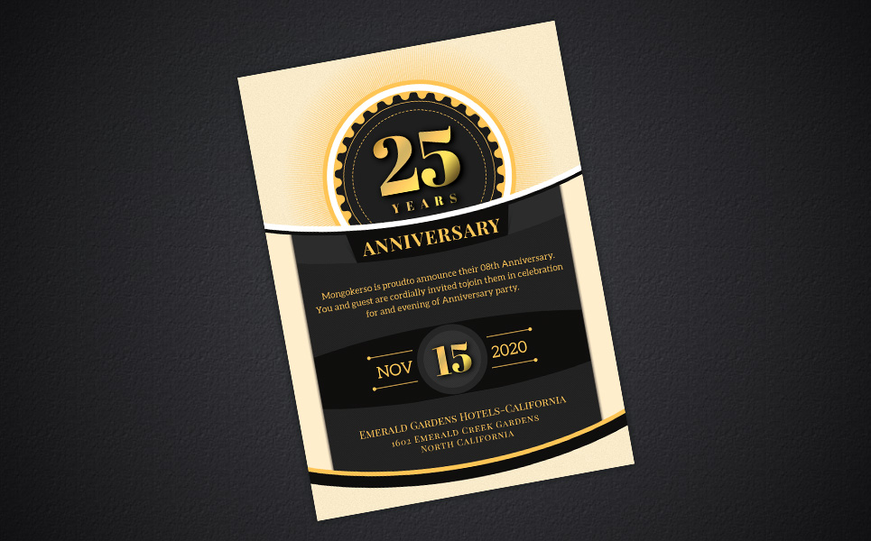 Download Фирменный стиль "Golden Anniversary Invitation - Corporate Identity Template" / Golden Anniversary Invitation - Corporate Identity Template - Фирменный стиль anniversary,invitation,card,wedding,party,printable,psd,business,corporate