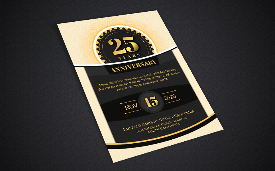 Download Фирменный стиль "Golden Anniversary Invitation - Corporate Identity Template" / Golden Anniversary Invitation - Corporate Identity Template - Фирменный стиль anniversary,invitation,card,wedding,party,printable,psd,business,corporate