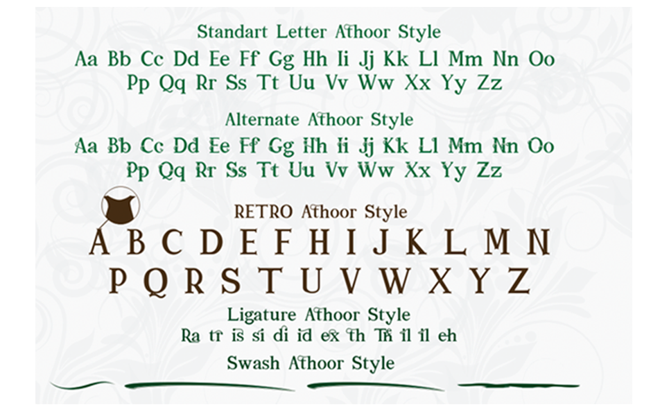Download Шрифт "Athoor Style Font" / Athoor Style Font - Шрифт на тему графика modern,clean,displayfont,modernfont,alffabeth,bold,classic