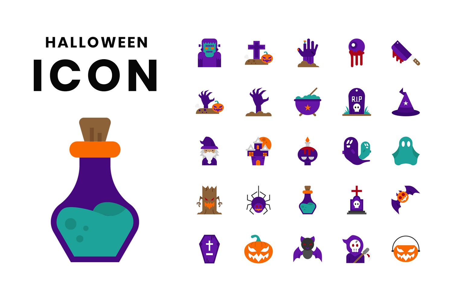 Download Набор иконок "Halloween Icon Set" / Halloween Icon Set - Набор иконок на тему графика bat,children,devil,ghost,greeting,halloween,horror,kids,mascot,monster,moon,moonlight,party,poster,scary,silhouette,spooky,trick,vampire,costume